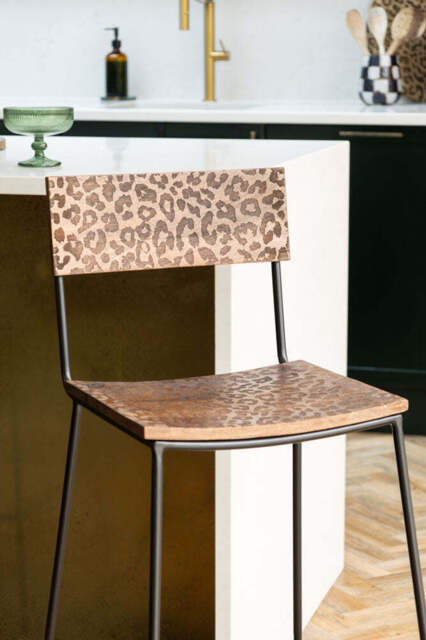 Natural Leopard Love Bar Stool - image 1