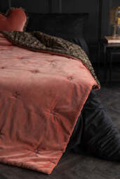 Vintage Pink Reversible Velvet Throw - thumbnail 4