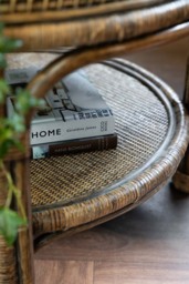 Dark Brown Rattan Coffee Table - thumbnail 3