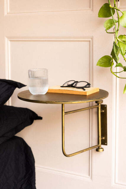 Metal Bedside Table & Wall Shelf - image 1
