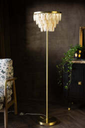 Stunning Art Deco Glass Feather Floor Lamp - thumbnail 1