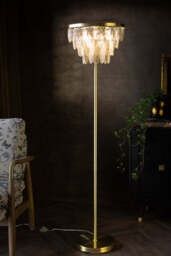 Stunning Art Deco Glass Feather Floor Lamp - thumbnail 5