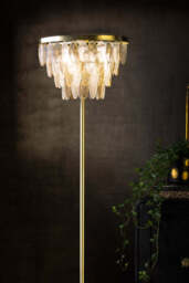 Stunning Art Deco Glass Feather Floor Lamp - thumbnail 4