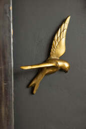 Set Of 3 Gold Metal Birds Wall Ornament - thumbnail 3