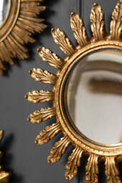 Antique Gold Decorative Frame Convex Mirror - thumbnail 3
