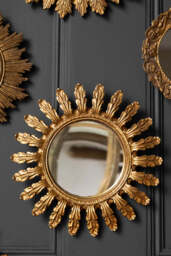 Antique Gold Decorative Frame Convex Mirror - thumbnail 5