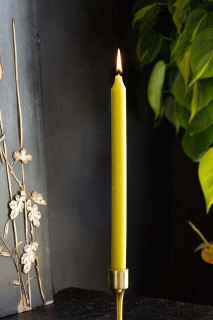 Beautiful Dinner Candle - Lime Green - image 1