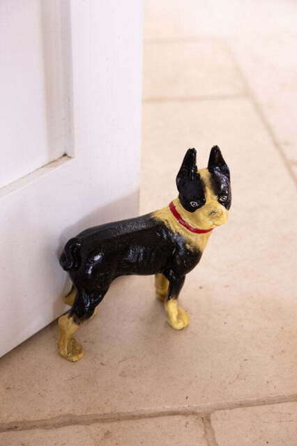 Boston Terrier Cast Iron Door Stop - image 1