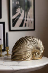 Brushed Gold Faux Sea Shell Ornament - thumbnail 4