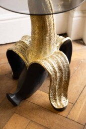Charcoal & Gold Banana Side Table - thumbnail 4