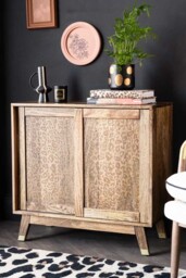 Natural Leopard Print Small Sideboard - thumbnail 1