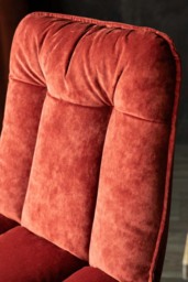 Burnt Orange Velvet Swivel Dining Chair - thumbnail 4