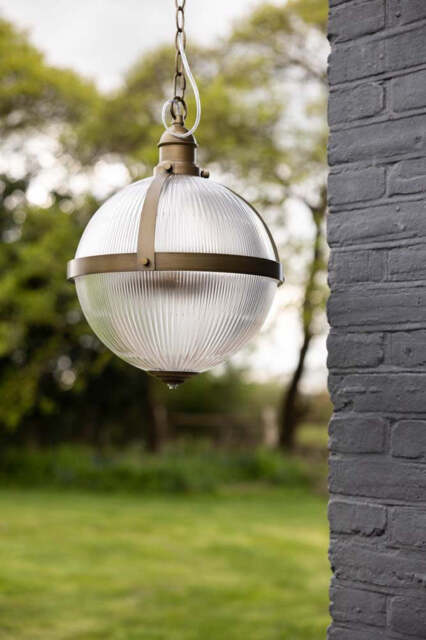 Ribbed Boulevard Orb Indoor/Outdoor Ceiling Light - image 1