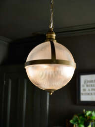Ribbed Boulevard Orb Indoor/Outdoor Ceiling Light - thumbnail 4