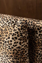 Lounge Lover Bed in Leopard Print Velvet - Available in 3 Sizes - thumbnail 4