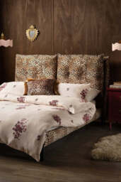 Lounge Lover Bed in Leopard Print Velvet - Available in 3 Sizes