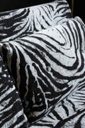 Mabel Large 2 Seater Sofa Bed in Zebra Print Velvet - thumbnail 4