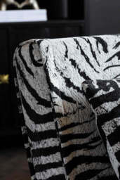 Mabel Large 2 Seater Sofa Bed in Zebra Print Velvet - thumbnail 5
