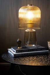 Champagne Seventies Glass Table Lamp - thumbnail 1