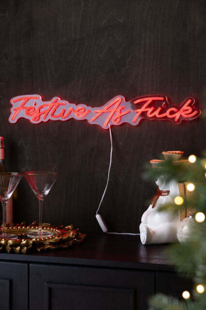 Festive As Fuck Neon Wall Light