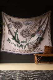 Denim & Bone Scandi White Woven Cotton Throw - thumbnail 3