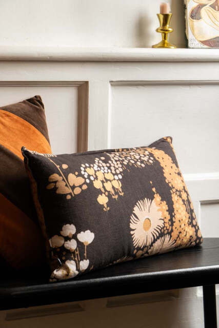 HKLIVING Dark Florals Cotton Cushion - image 1