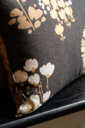 HKLiving Dark Florals Cotton Cushion - thumbnail 4