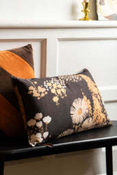 HKLiving Dark Florals Cotton Cushion - thumbnail 5