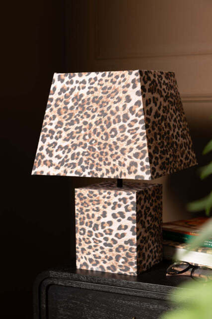 Leopard Print Table Lamp - image 1