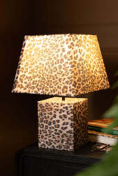 Leopard Print Table Lamp - thumbnail 3
