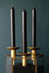 Beautiful Dinner Candle - Black - thumbnail 3