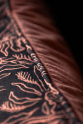 Pink Velvet Embroidered Tiger Cushion Cover - thumbnail 5