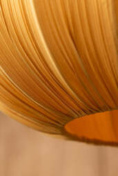 Ochre Pleated Fabric Ceiling Light - thumbnail 5