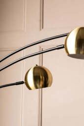 Statement Black & Gold Retro Arch Floor Lamp - thumbnail 5