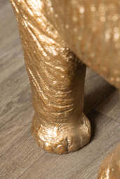 Gold Elephant Side Table With Glass Top - thumbnail 5