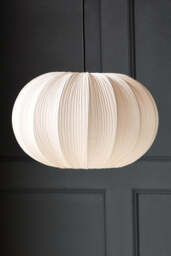 Neutral Pleated Fabric Ceiling Light - thumbnail 3