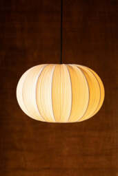 Neutral Pleated Fabric Ceiling Light - thumbnail 4