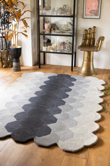 Hexagonal Ombre Rug - 3 Sizes Available - image 1