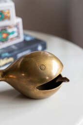 Fabulous Antique Gold Whale Ornament/Ashtray