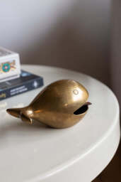 Fabulous Antique Gold Whale Ornament/Ashtray - thumbnail 5