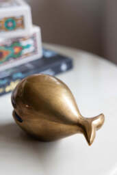 Fabulous Antique Gold Whale Ornament/Ashtray - thumbnail 4