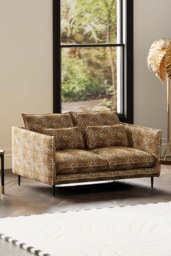 The Lola 2 Seater Sofa in Leopard Print Velvet