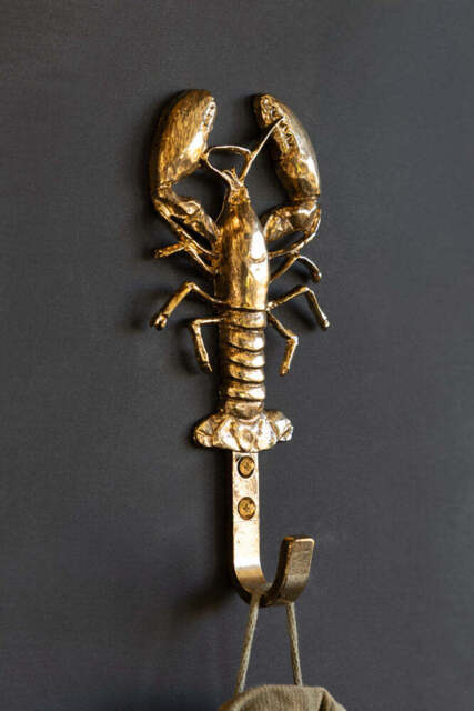 Gold Lobster Coat Hook - image 1