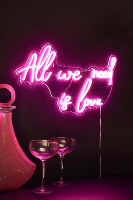 All We Need Is Love LED Acrylic Neon Light - image 1