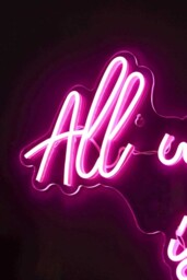All We Need Is Love LED Acrylic Neon Light - thumbnail 3