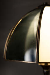 Monochrome Art Deco Dome Table Lamp - thumbnail 3