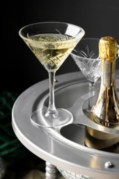 Silver Disco Ball Drinks Trolley Cart - thumbnail 4