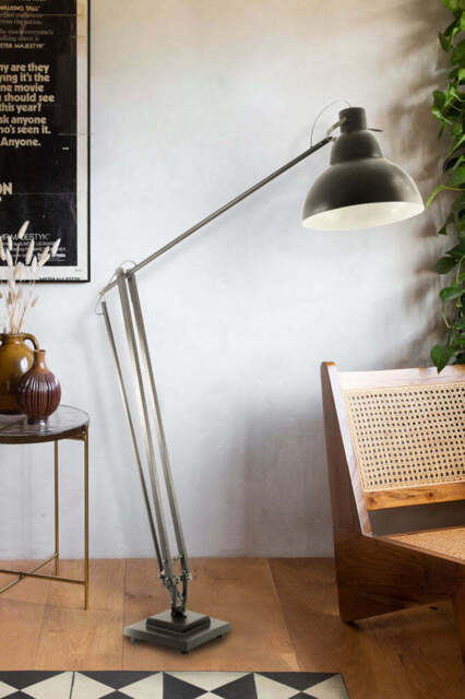 Adjustable Black Desk-Style Floor Lamp - image 1