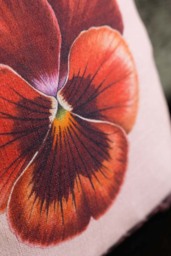 Beautiful Pansy Flower Cushion - thumbnail 3