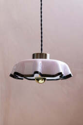 Pink Pleated Glass Easyfit Ceiling Light Shade - thumbnail 4